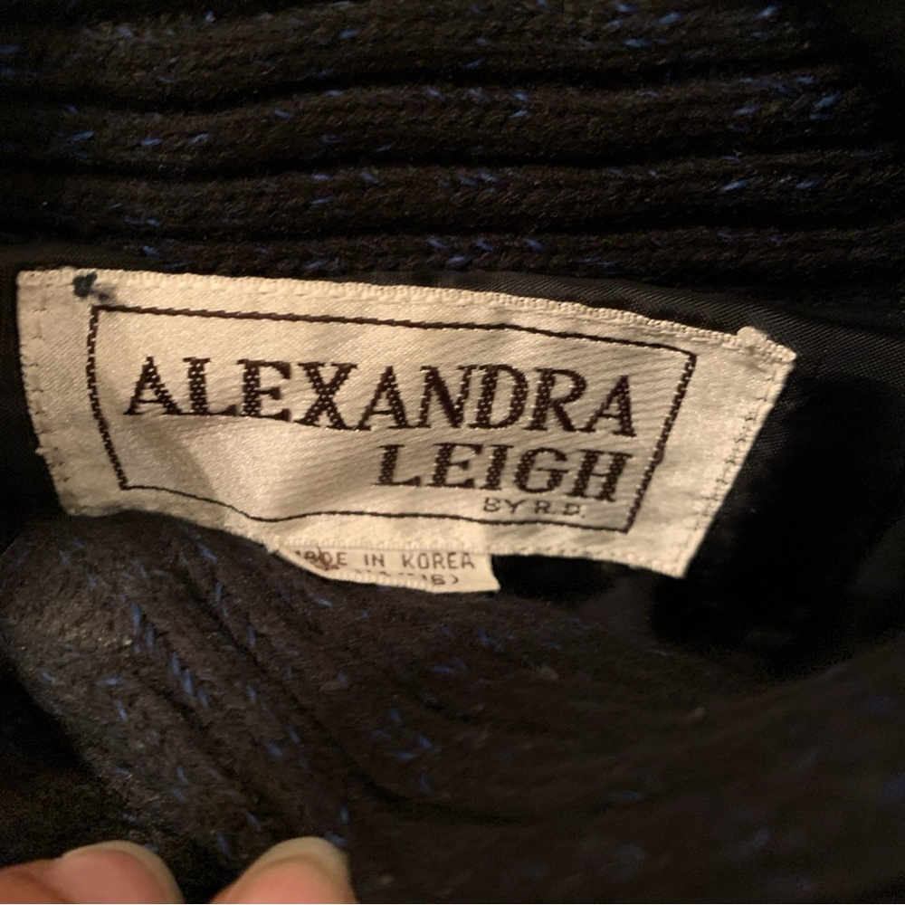 Vintage Alexandra Leigh Lined Abstract Sweater Jacket Coat 80s Size 14/16 Large - Picture 6 of 12